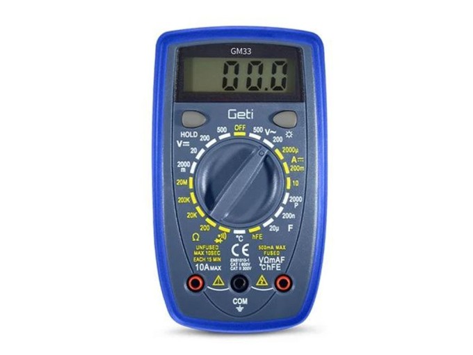 Digitální multimetr GETI GM33A pro měření elektrických veličin