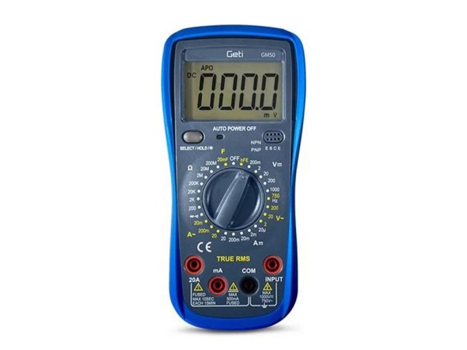 Digitální multimetr GETI GM50G pro měření elektrických veličin