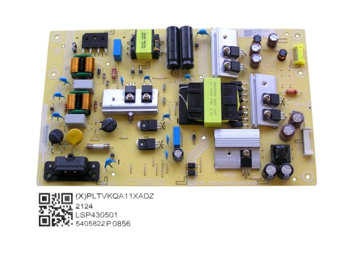 Napájecí zdrojová deska LCD modulu Philips PLTVKQA11XADZ 715GA052-P02-010-003M