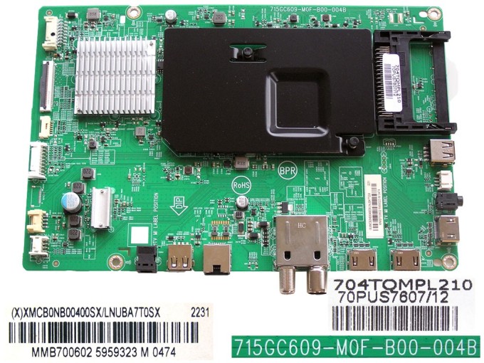 Základní deska LCD LED modulu Philips XMCB0NB00400SX / Main board 715GC609-M0F-B00-004B