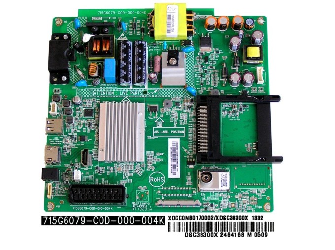 Základní deska LCD LED modulu Philips XDCC0NB0170002 / Main board 715G6079-C0D-000-004K