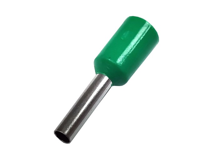 Izolovaná krimpovací trubičková dutinka zelená 1,5 mm², 10 ks