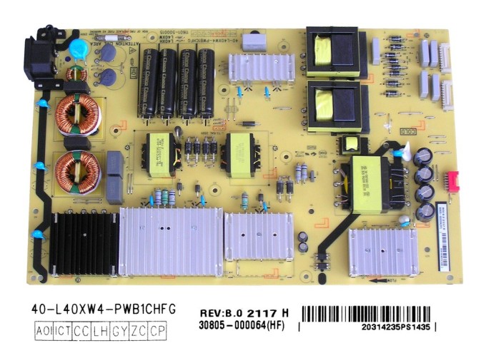 Zdrojová deska LCD modulu TCL 30805-000064 / SMPS 40-L40XW4-PWB1CHFG