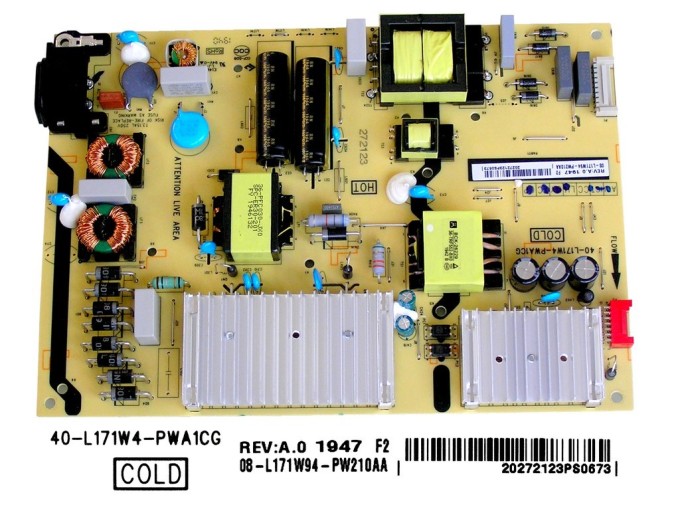 Napájecí zdrojová deska LCD modulu TCL 08-L171W94-PW210AA / 40-L171W4-PWA1CG