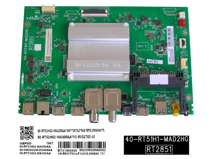 Základní deska LCD LED modulu TCL 08-RT51H02-MA200AA / 40-RT51H1-MAD2HG