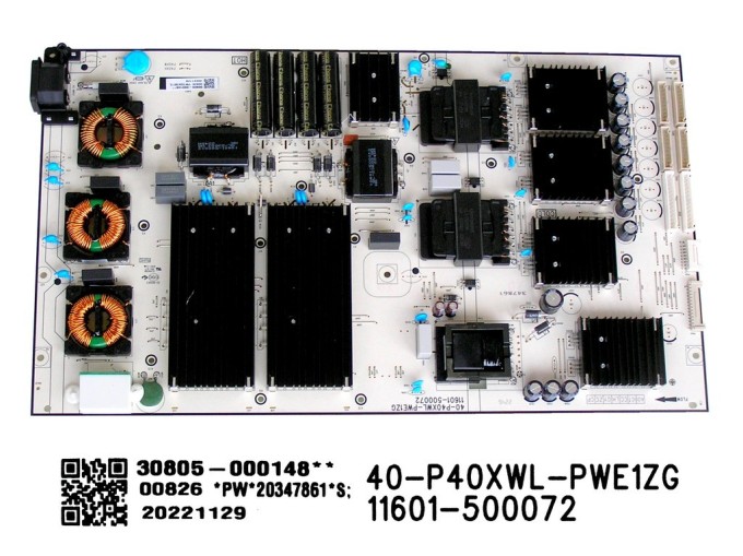 Napájecí zdrojová deska LCD modulu TCL 30805-000148 / 40-P40XWL-PWE1ZG