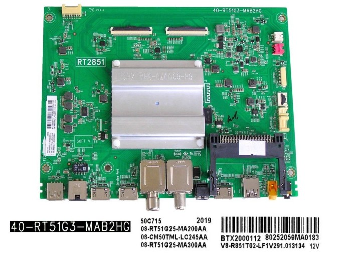 Základní deska LCD LED modulu pro TCL TV 08-RT51G25-MA200AA / 40-RT51G3-MAB2HG