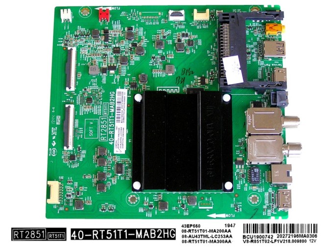 Základní deska LCD LED modulu TCL 08-RT51T01-MA200AA / 40-RT51T1-MAB2HG