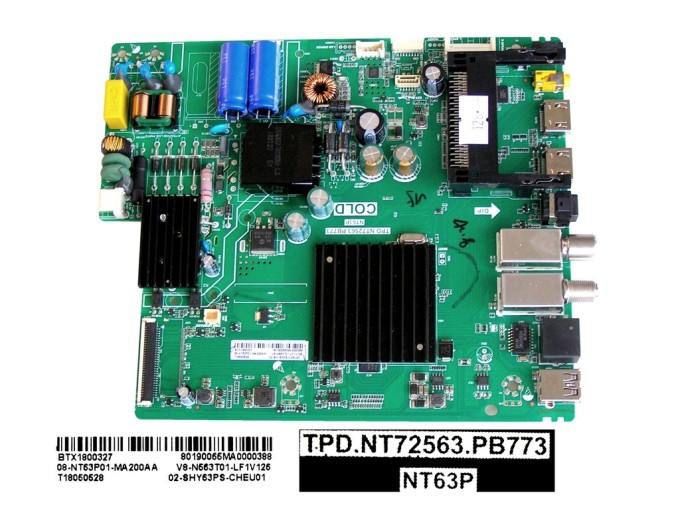 Základní deska LCD LED modulu Thomson 08-NT63P01-MA200AA / TPD.NT72563.PB773
