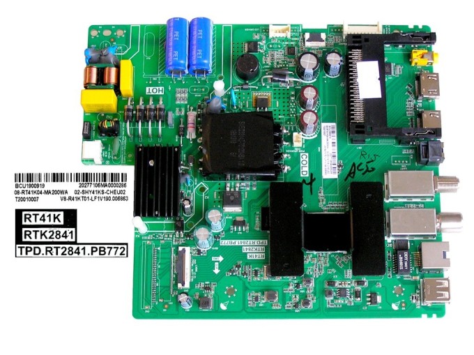 Základní deska LCD LED modulu TCL 08-RT41K04-MA200WA / Main board TPD.RT2841.PB772