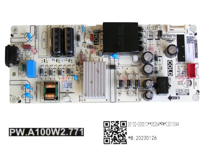 Napájecí zdrojová deska LCD modul TCL 30102-000010 / SMPS PW.A100W2.771