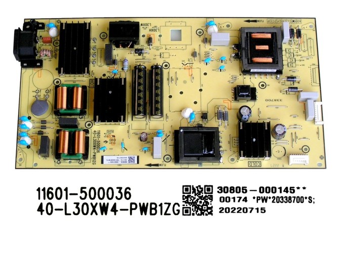 Napájecí zdrojová deska LCD modulu TCL 30805-000145 / SMPS 40-L30XW4-PWB1ZG