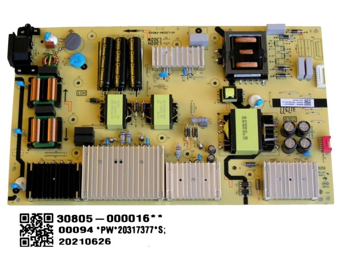Napájecí zdrojová deska LCD modulu TCL 30805-000016 / 40-L302W4-PWD1CG