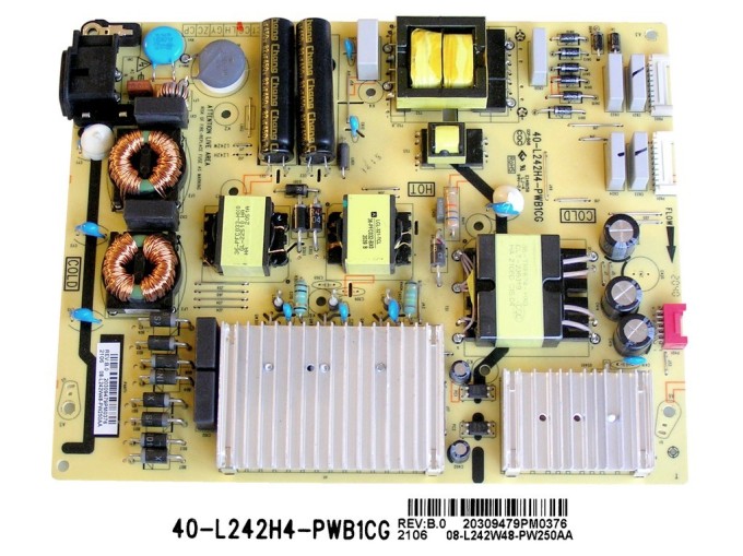 Napájecí zdrojová deska LCD modulu TCL 08-L242W48-PW250AA / SMPS 40-L242H4-PWB1CG