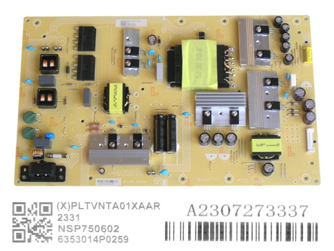 Napájecí zdrojová deska PLTVNTA01XAAR pro LCD TV Philips 75"
