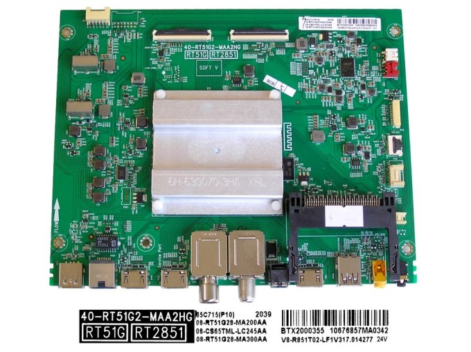Základní deska LCD LED modulu pro TCL TV 08-RT51G28-MA200AA / 40-RT51G2-MAA2HG