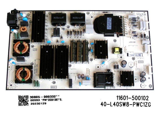 Napájecí zdrojová deska LCD modulu TCL 30805-000332 / SMPS 40-L40SW8-PWC1ZG