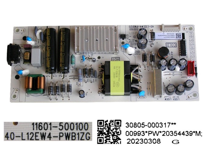 Napájecí zdrojová deska pro LCD modul TCL 30805-000317 / 40-L12EW4-PWB1ZG