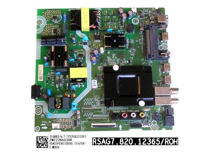 Základní deska LCD modulu Hisense 55A6BG main board 55A53FEVS (0008) RSAG7.820.12365