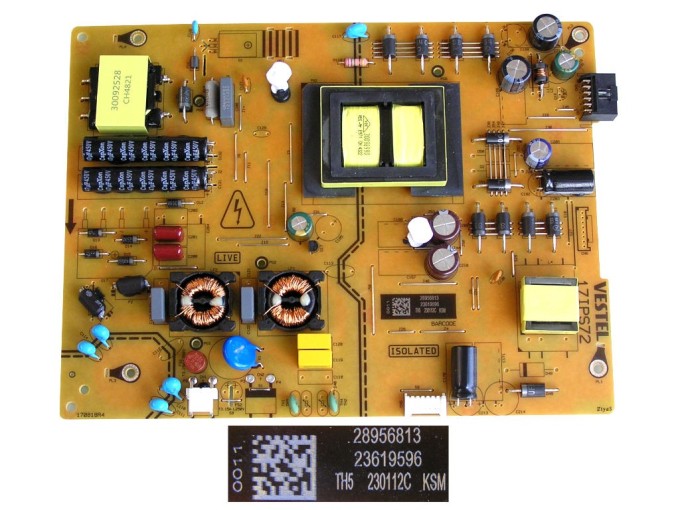 Napájecí zdrojová deska 17IPS72 pro LCD TV Vestel