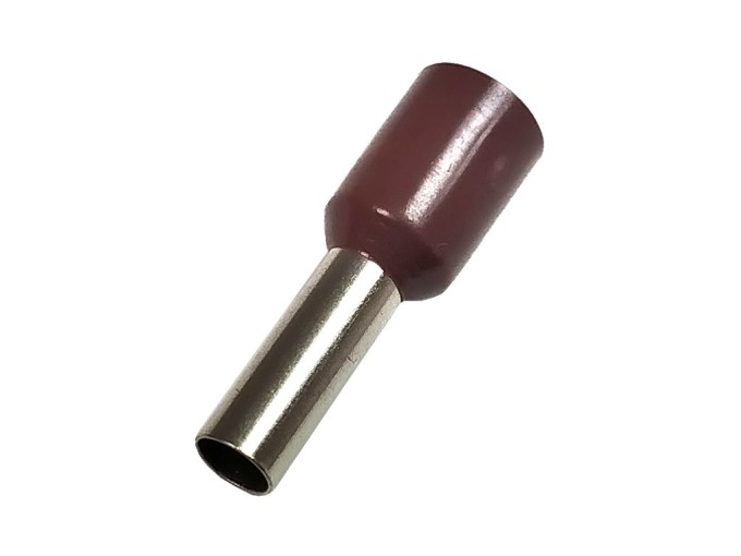 Izolovaná krimpovací dutinka trubičková 4,0 mm² hnědá, 10 ks