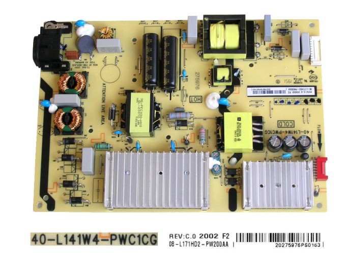 Napájecí zdrojová deska LCD modulu TCL 08-L171HD2-PW200AA / 40-L141W4-PWC1CG