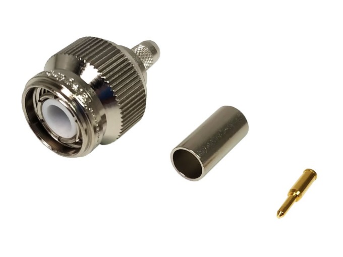 Krimpovací TNC 50 Ohm kabelová zástrčka (přímá, samec) pro RG58C/U, B9907, KX15, LMR195