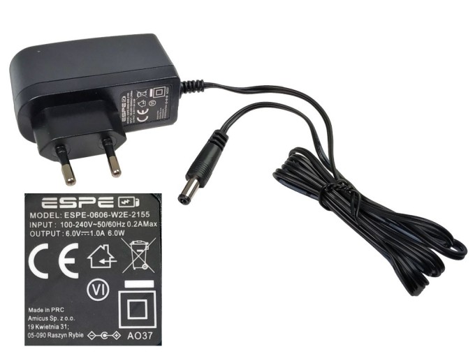 Impulzní napájecí zdroj 6V 1A s konektorem 5,5x2,5 mm