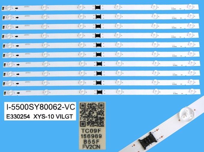 Sada LED podsvitu 570mm pro Sony LCD TV 55" – 10 pásků DLED