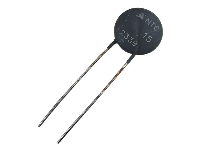 Ochranný NTC termistor 15Ω, 3A, THT provedení
