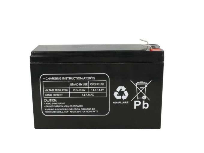 Olověný akumulátor 12V 6Ah s konektory 6,3 mm