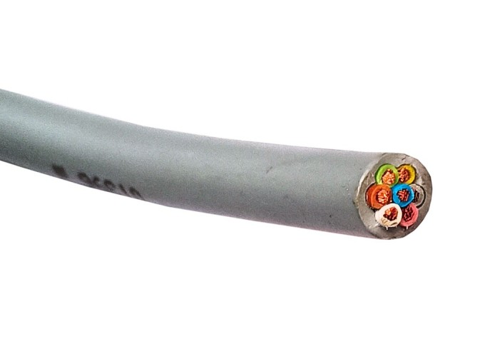 Vícežilový kulatý kabel šedý LIYCY 7 x 0,75 mm² nestíněný