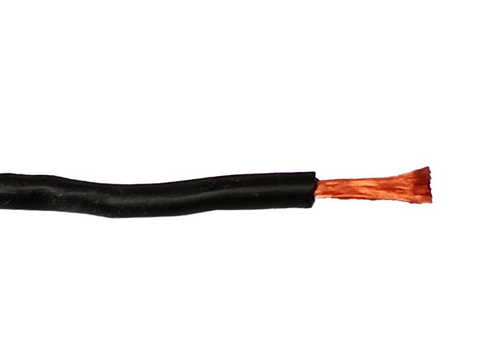 Silikonový kabel Cu lanko 0,5 mm² černý metráž