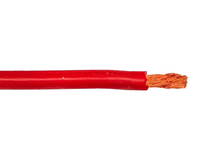 Silikonový kabel červený 4,0 mm² Cu lanko, metráž