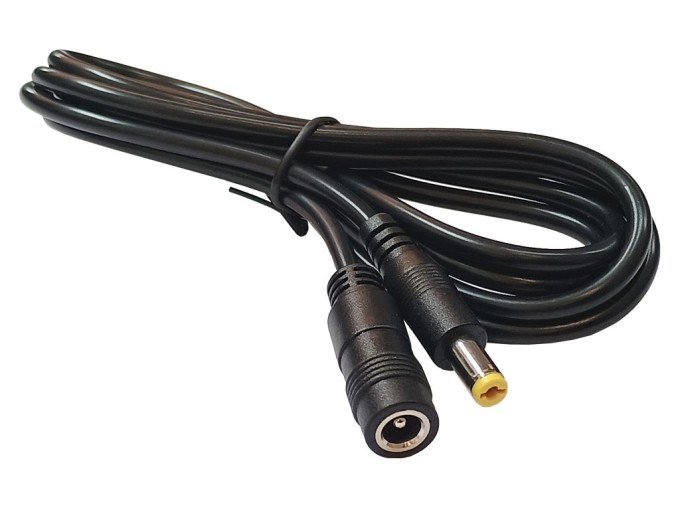 Napájecí prodlužovací kabel 1,5m s konektory 5,5 x 2,1 mm samec - samice