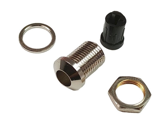 Kovový držák pro 5mm vypouklou LED diodu s niklovým povlakem
