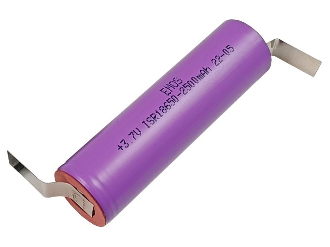Li-Ion akumulátor 3,6V 2500mAh ISR18650 s pájecími vývody Z