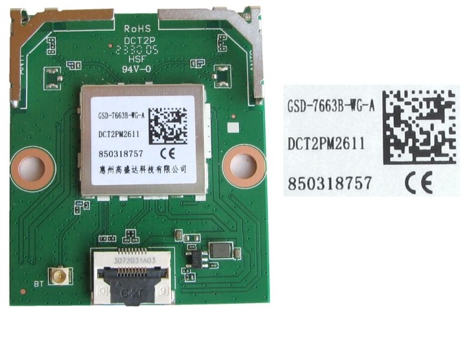 WiFi LCD LED modul pro TV DCT2PM2611 / GSD-7663B-WG-A