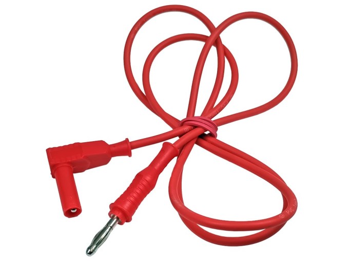 Měřicí kabel s banánkovými konektory, červený, 20A, provedení B