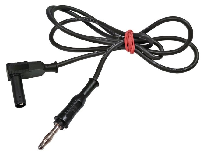Měřicí kabel s banánkovými konektory černý 20A, provedení B