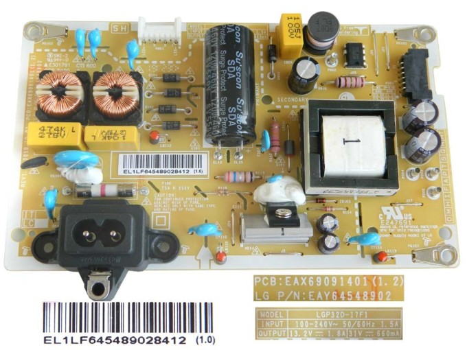 Napájecí zdrojová deska LCD modulu EAY64548902 / LGP32D-17F1 / EAY64548908