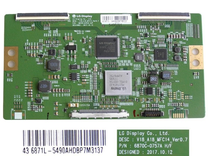 T-Con LCD modul 6870C-0757A / 6871L-5490A pro 43" LCD LED TV