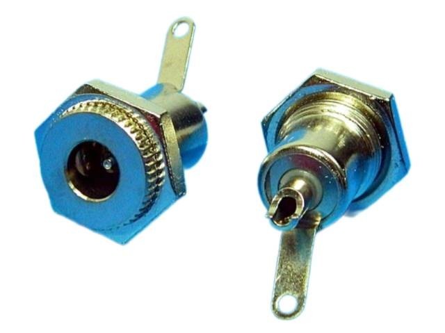 Panelový napájecí konektor 5.5 x 2.1 mm s pájením PC-GM2.1