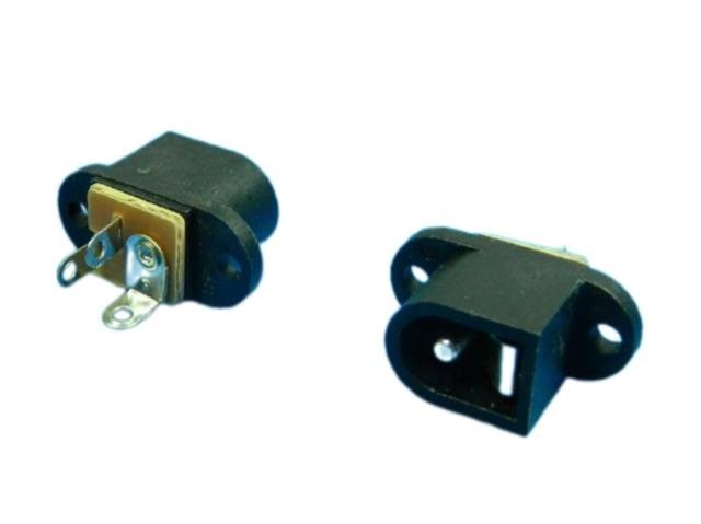 Napájecí konektor 5.5 x 2.1 mm do panelu s límcem a pájecími vývody