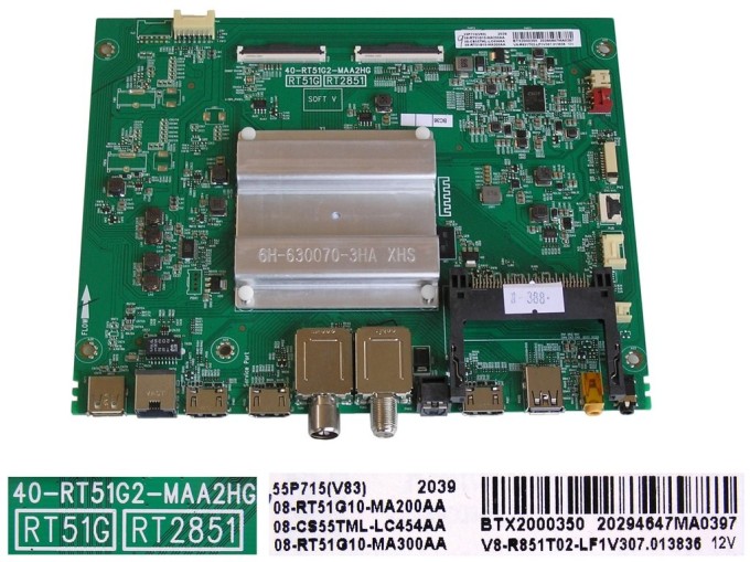 Základní deska LCD LED modulu TCL 08-RT51G10-MA200AA / 40-R51G2-MAA2HG