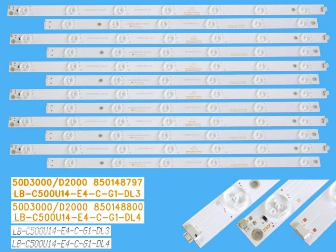 LED podsvit 990mm sada pro Changhong 50" LCD TV, 12 kusů