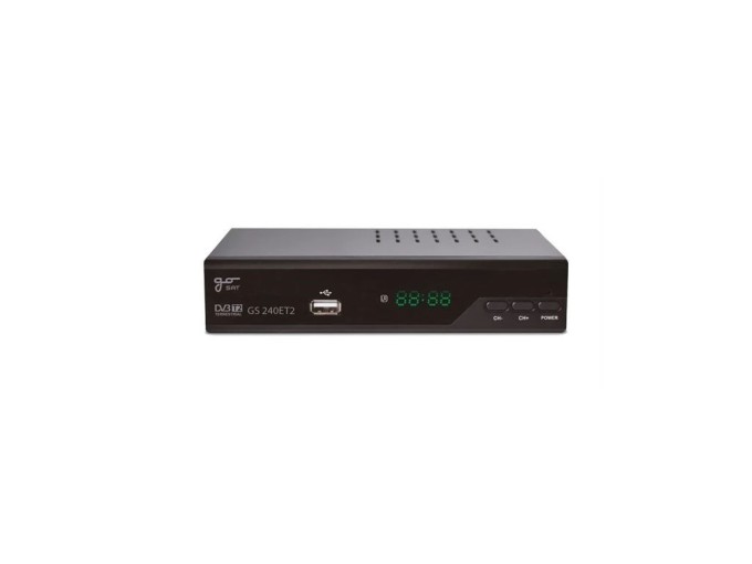 Set-top box GoSAT GS240ET2 DVB-T2 HEVC H.265 přijímač