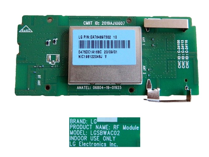 Modul WiFi a Bluetooth pro LCD LED TV LG EAT64897302 / LGSBWAC02