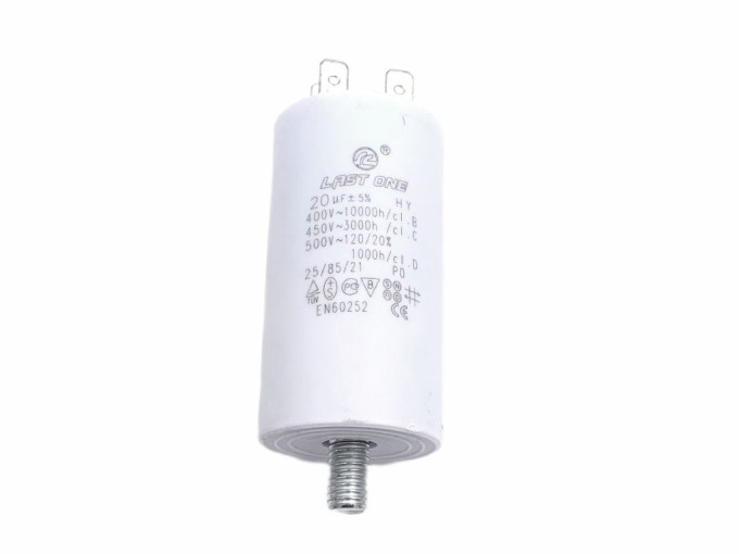 Rozběhový kondenzátor motorový 20µF s konektory TC886DS