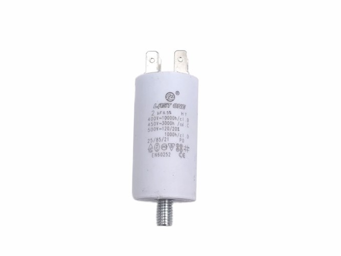Rozběhový kondenzátor motorový 2 µF s konektory TC886DS